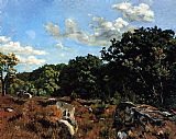 Frederic Bazille Canvas Paintings - Landscape at Chailly